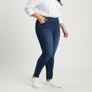 Signature Levi Strauss Jegging Womens XXL Dark Wash High-Rise Pull-On Denim